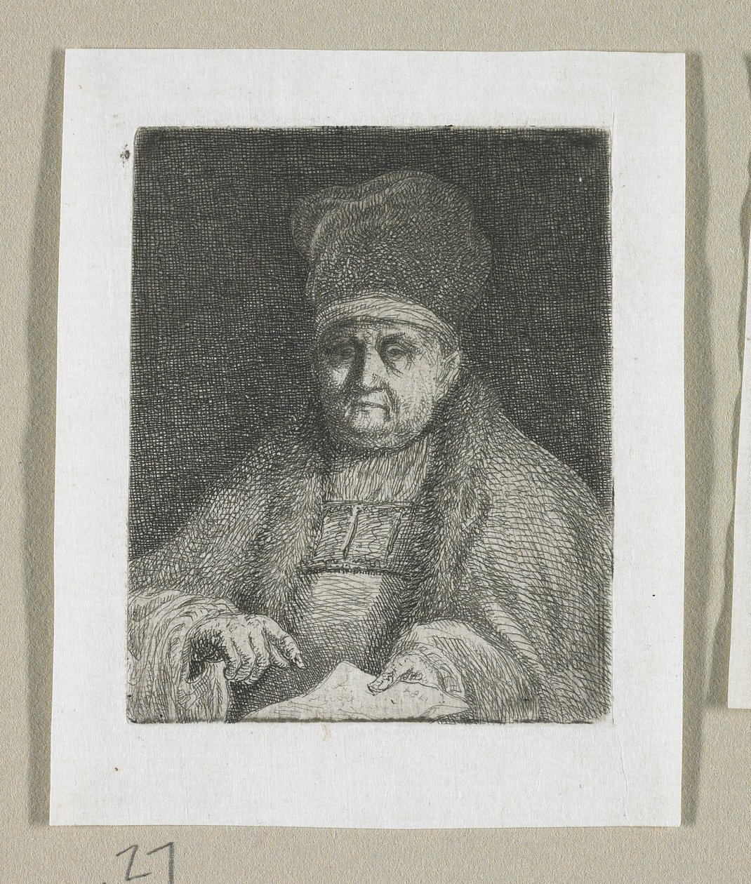 Półpostaciowy portret dostojnika kościelnego autorstwa Stefan Juliusz Norblin de la Gourdaine