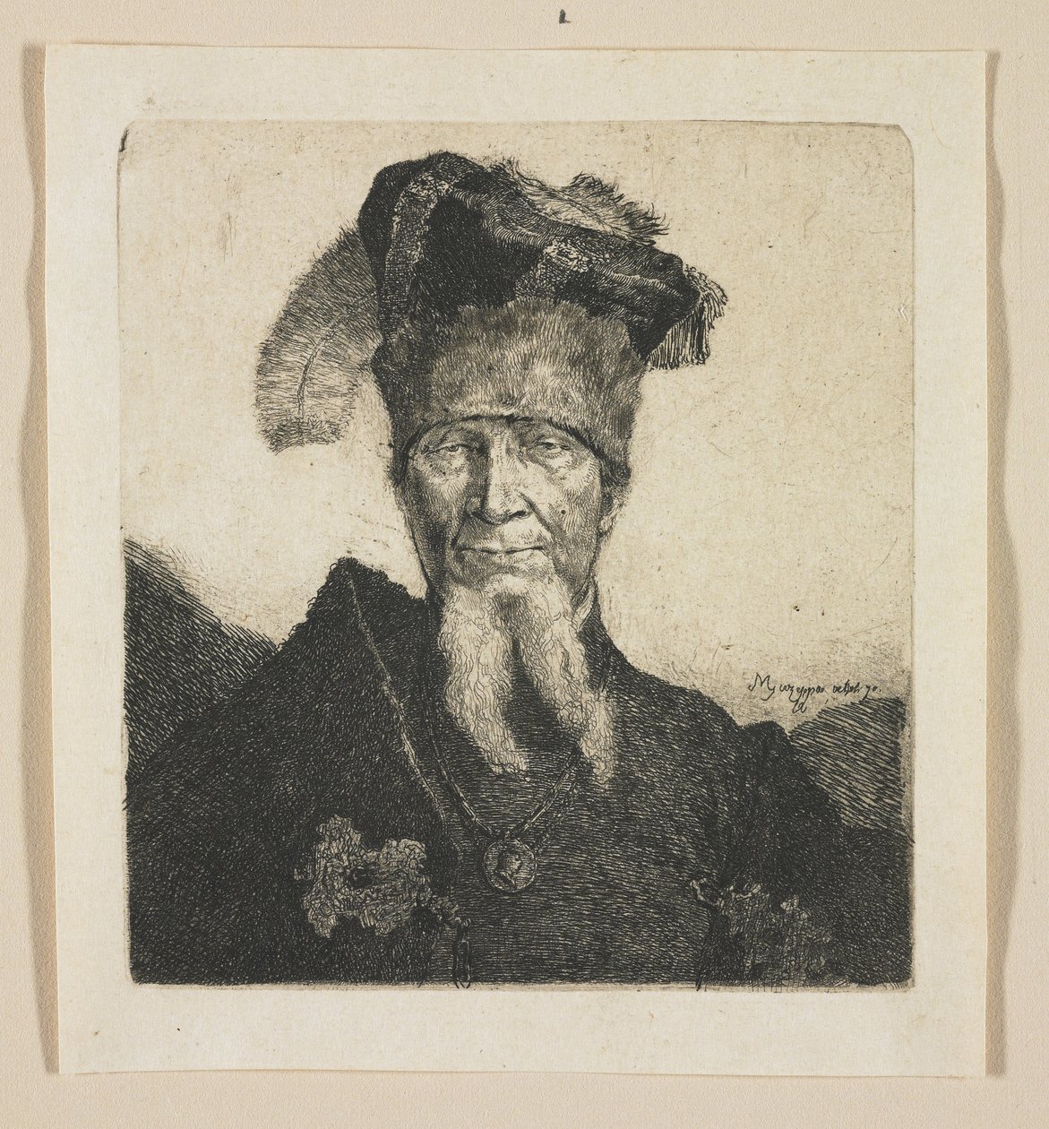 Portret mężczyzny tzw. "Mazeppa" autorstwa Stefan Juliusz Norblin de la Gourdaine
