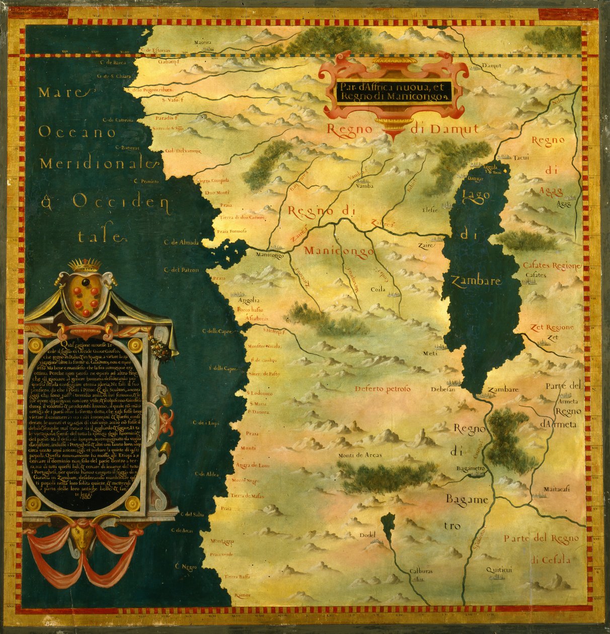 Gabon, Angola i Kongo autorstwa Stefano Bonsignori 1589