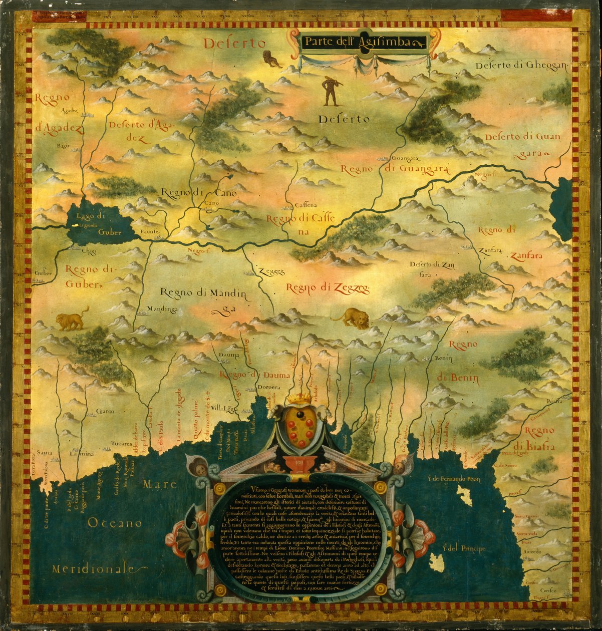 Niger, Nigeria i Kamerun autorstwa Stefano Bonsignori 1589