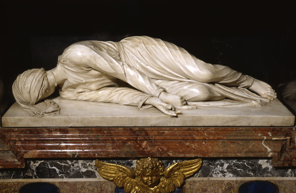 Męczeństwo św. Cecylii, 1600 (marmur) autorstwa Stefano Maderno