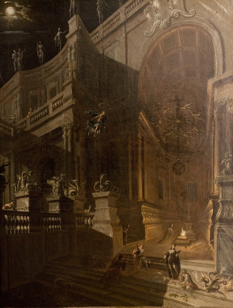 Architektoniczna fantazja z figurami autorstwa Stefano Orlandi