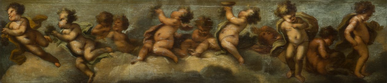Wywóz Putti, ok. 1655-72 (papier położony na płótnie z ochroną szkła) autorstwa Stefano (after) Magnasco