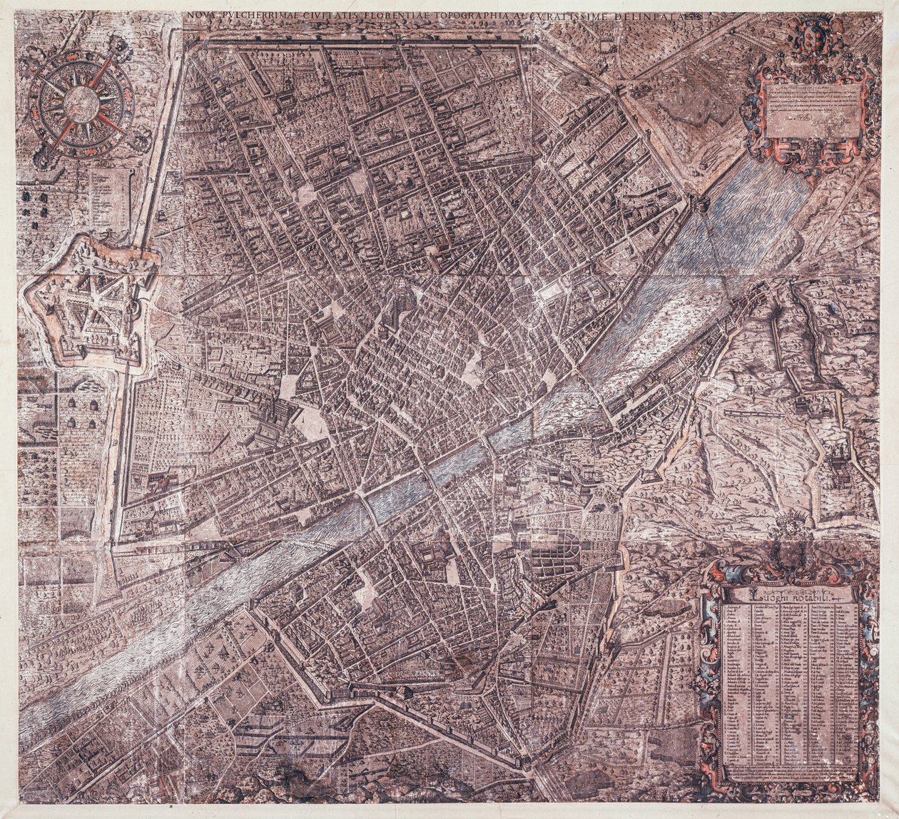 Mapa Florencji autorstwa Stefano Buonsignori
