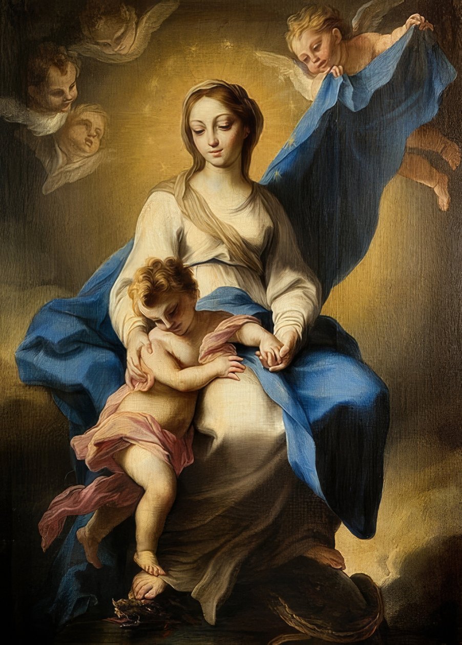 Niepokalana Dziewica. około 1690 autorstwa Stefano Maria Legnani