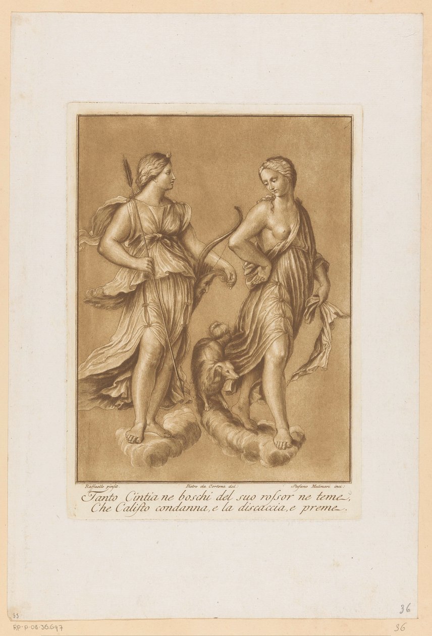 Diana i Callisto Plafondschilderingen van de Loggia di Galatea in de Villa Farnesina te Rome (tytuł serii) autorstwa Stefano Mulinari