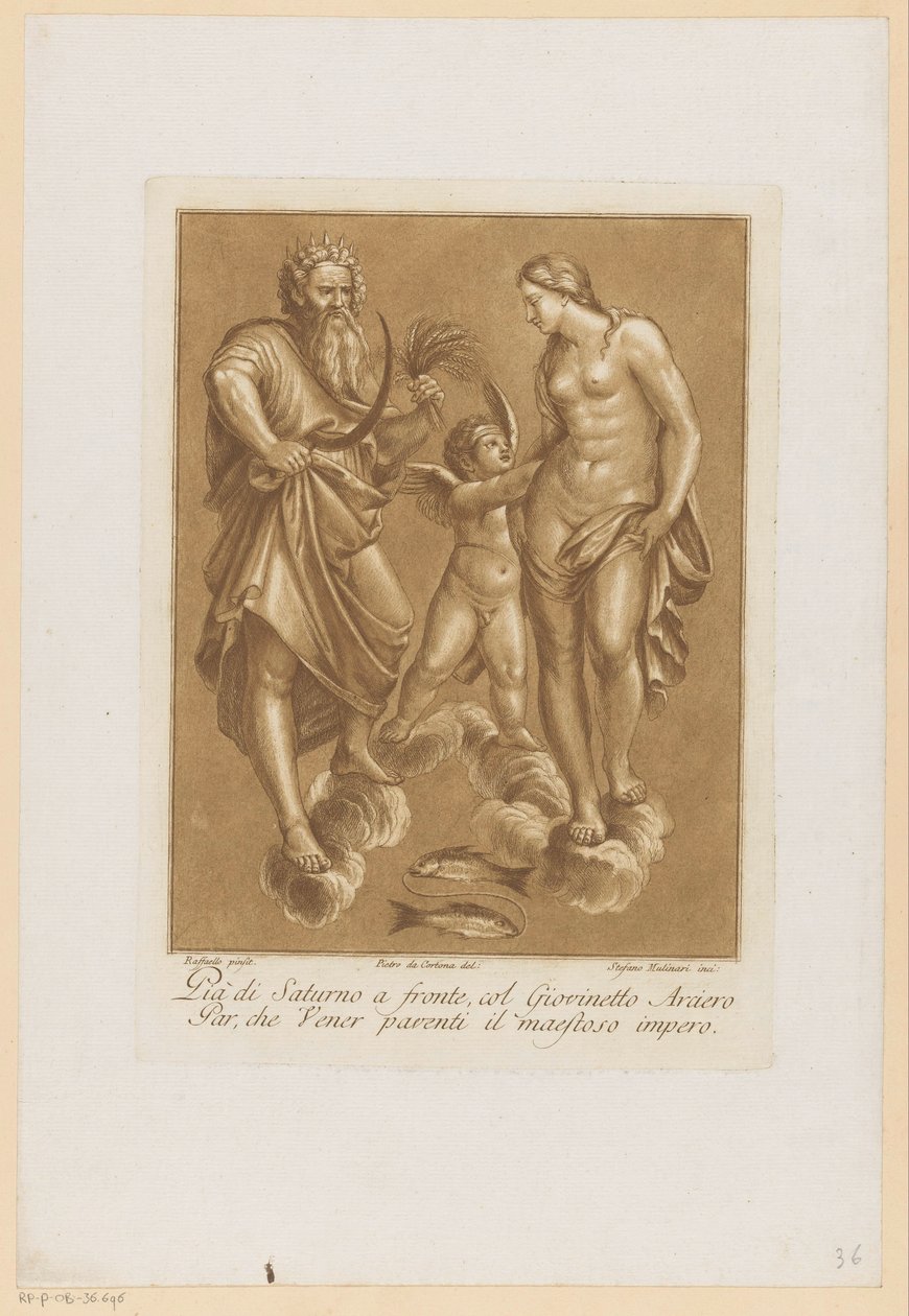 Saturnus, zakochana Wenus Plafondschilderingen van de Loggia di Galatea in de Villa Farnesina te Rome (tytuł serii) autorstwa Stefano Mulinari