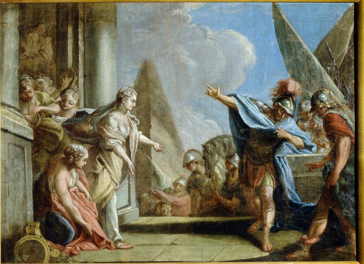 Alegoria Podboju Taurydów Chersońskich (Półwysep Krymski) (Alegoria Podboju Taurydów). Obraz Stefano Torelli (1712-1784), olej na płótnie, ok. 1785. Sztuka włoska autorstwa Stefano Torelli