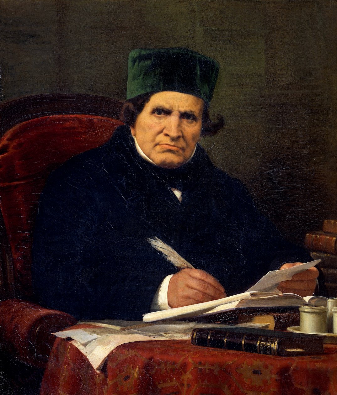 Portret Giovana Battisty Niccoliniego, włoskiego dramaturga i patrioty, Stefano Ussi (1822-1901), olej na płótnie, 68x74 cm autorstwa Stefano Ussi