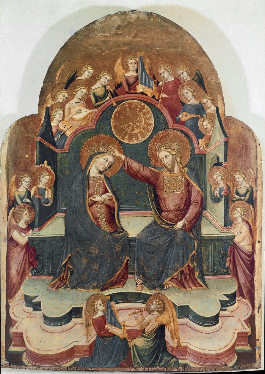 Koronacja Obrazu Virgin Wood autorstwa Stefano da Sant „Agnese autorstwa Stefano Veneziano