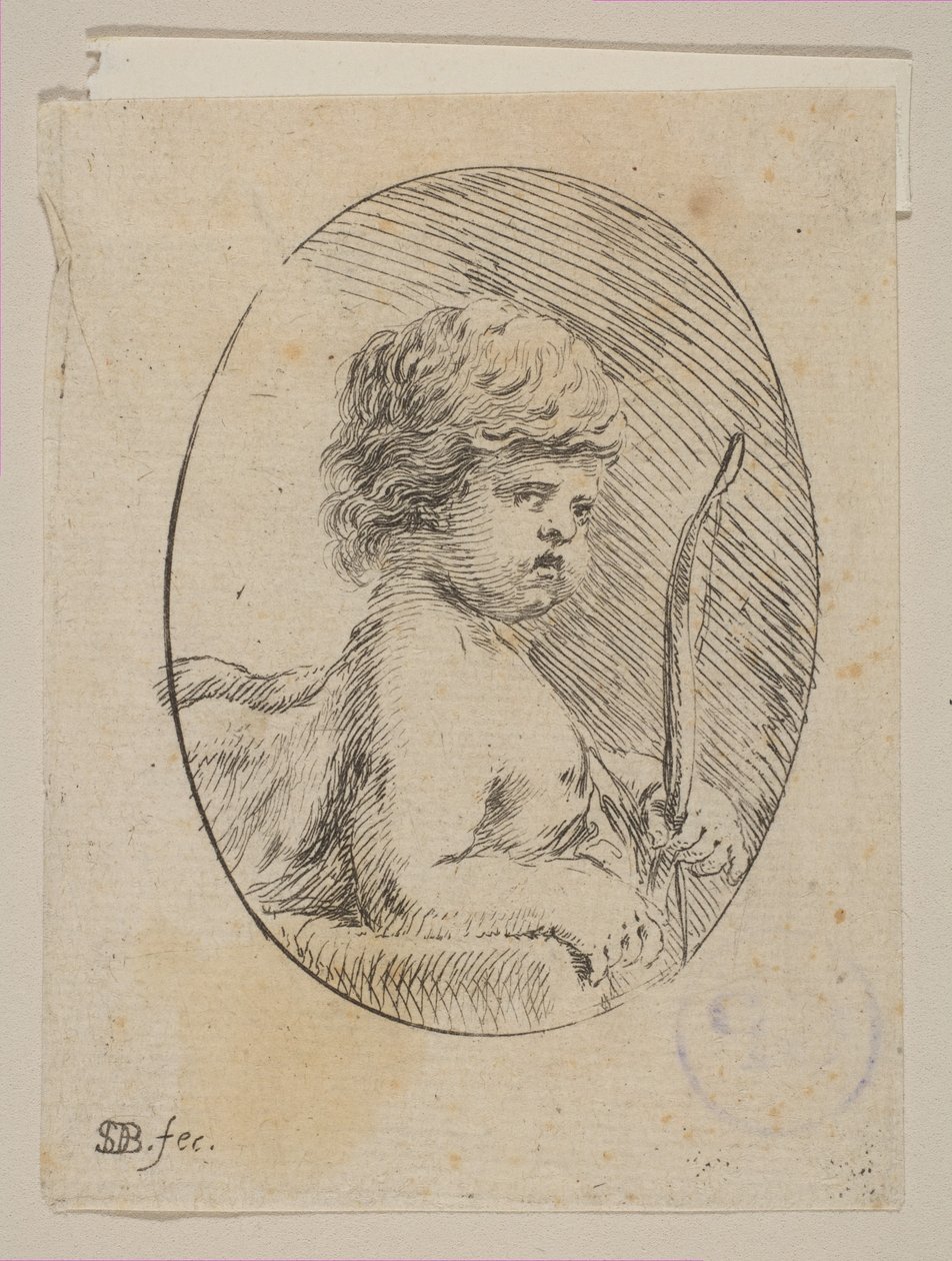 Mały Kupidyn z Łukiem, z „Różne figury i bazgroły” Diverses figures et gr..., ca. 1646. autorstwa Stefano della Bella