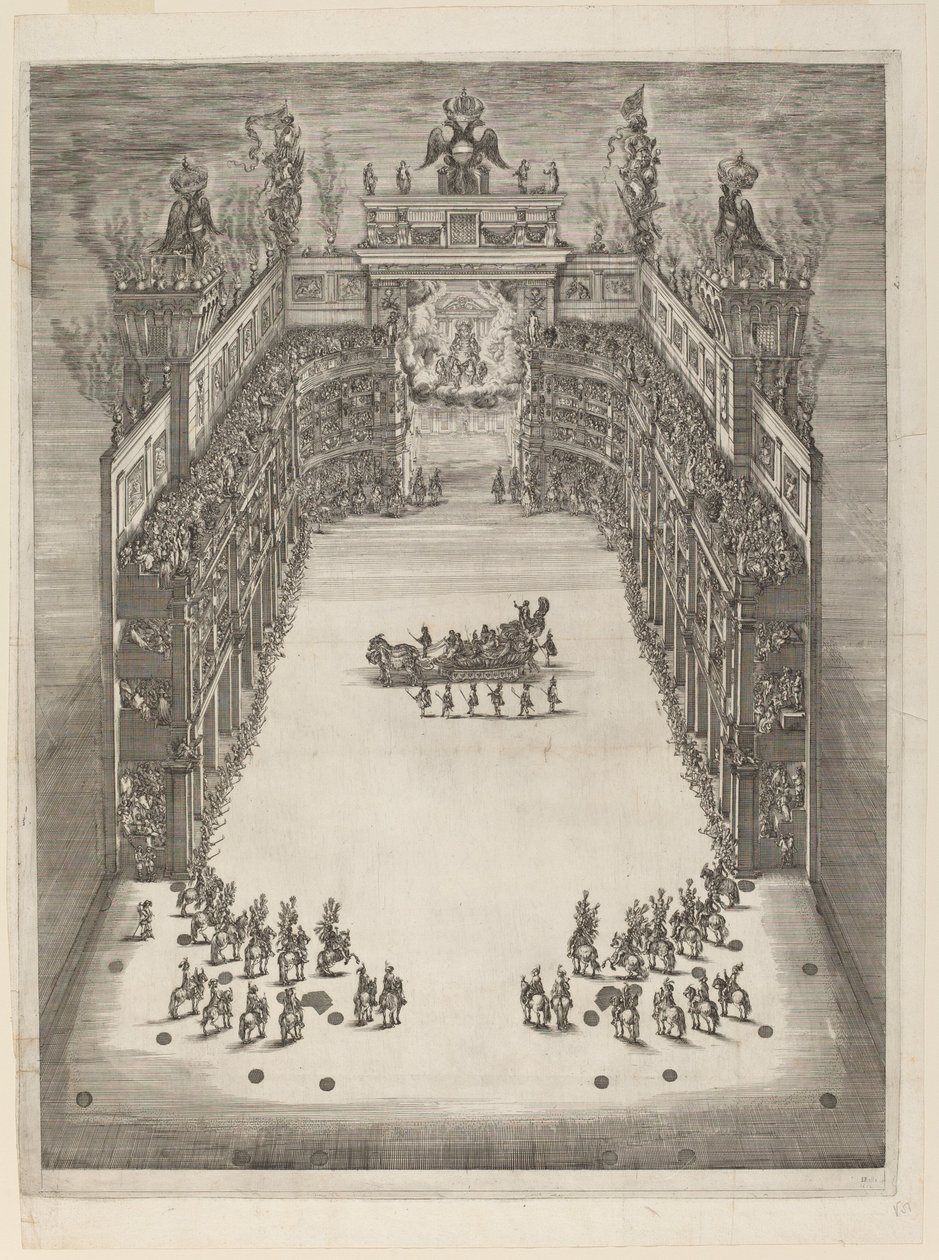 Teatr z lotu ptaka, 1652. autorstwa Stefano della Bella