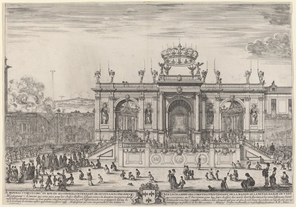 Ołtarz na Boże Ciało, prawdopodobnie 1648 r. autorstwa Stefano della Bella