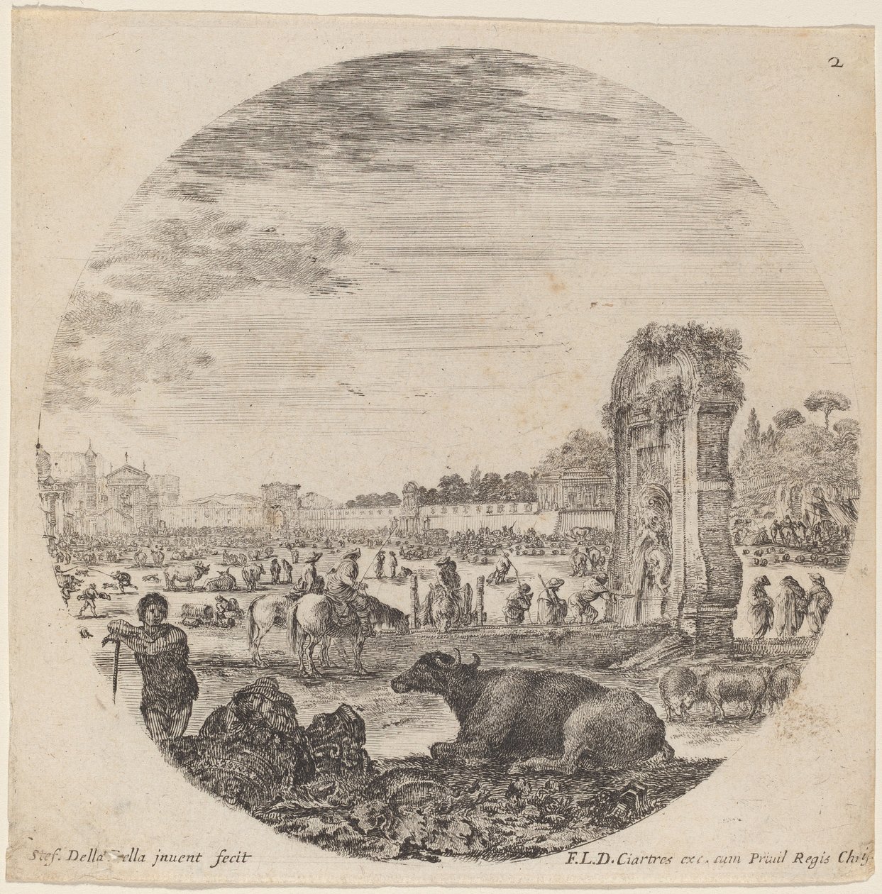 Campo Vaccino autorstwa Stefano della Bella