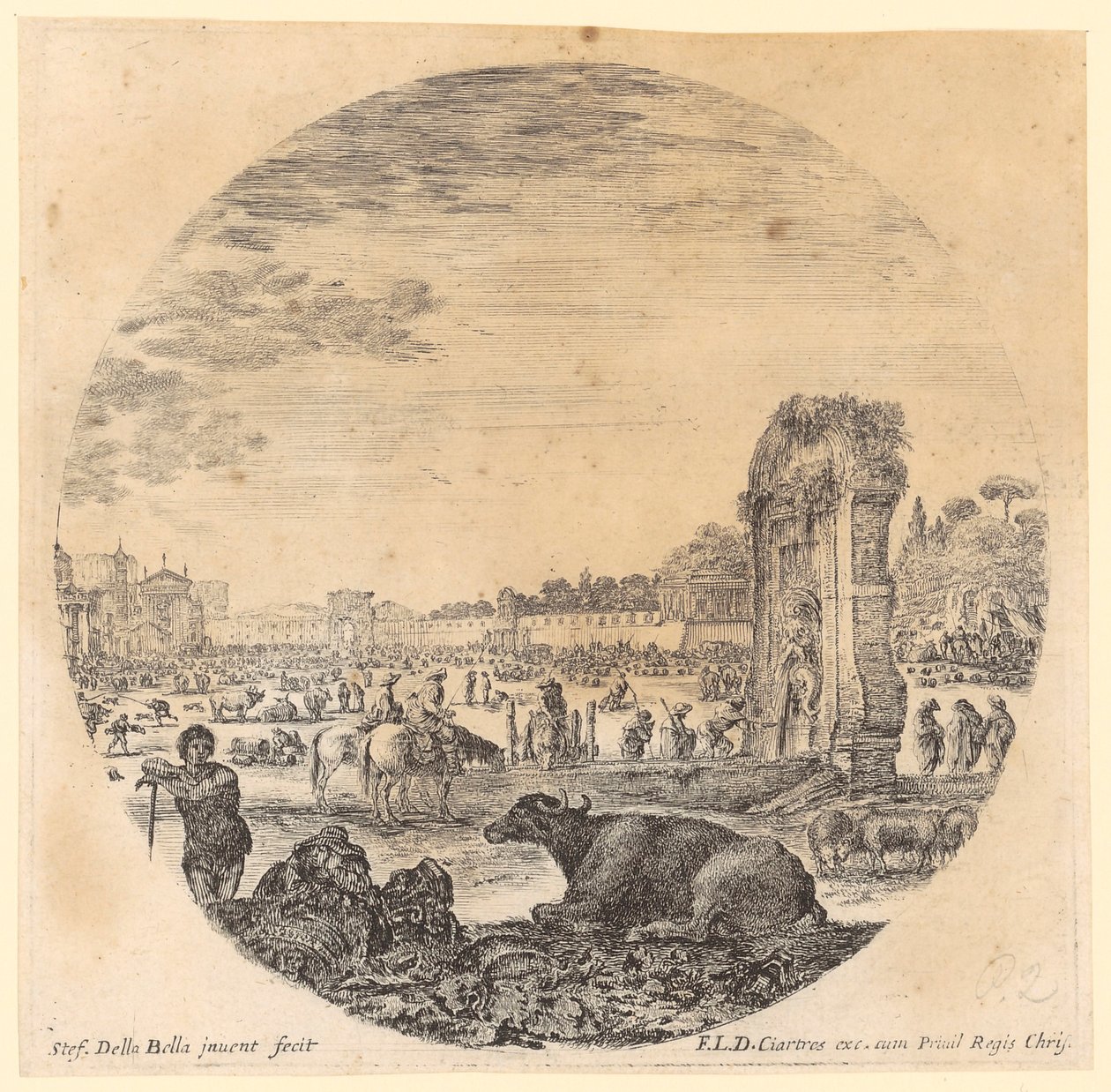 Campo Vaccino autorstwa Stefano della Bella