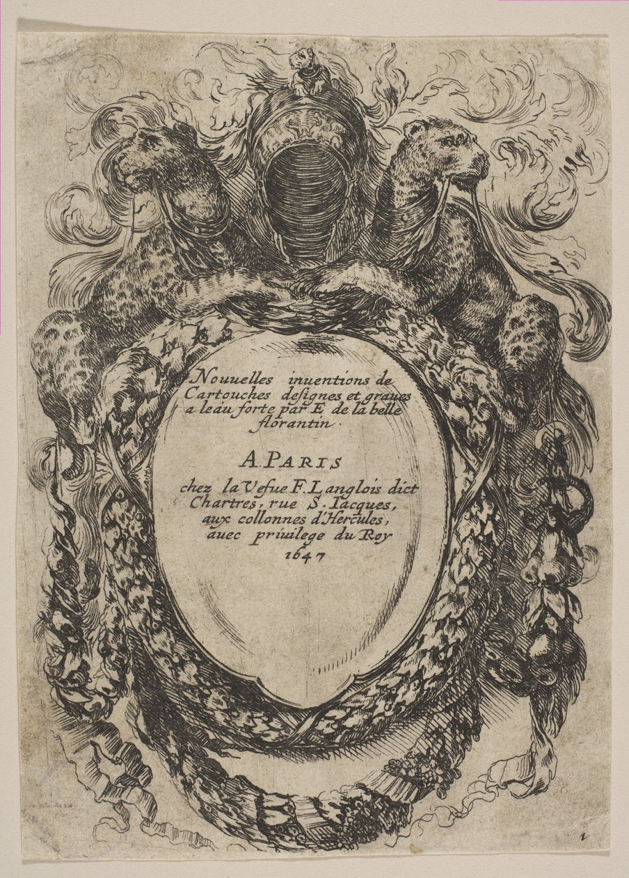 Wkład z tytułem: Nowe wynalazki wkładów, 1647. autorstwa Stefano della Bella