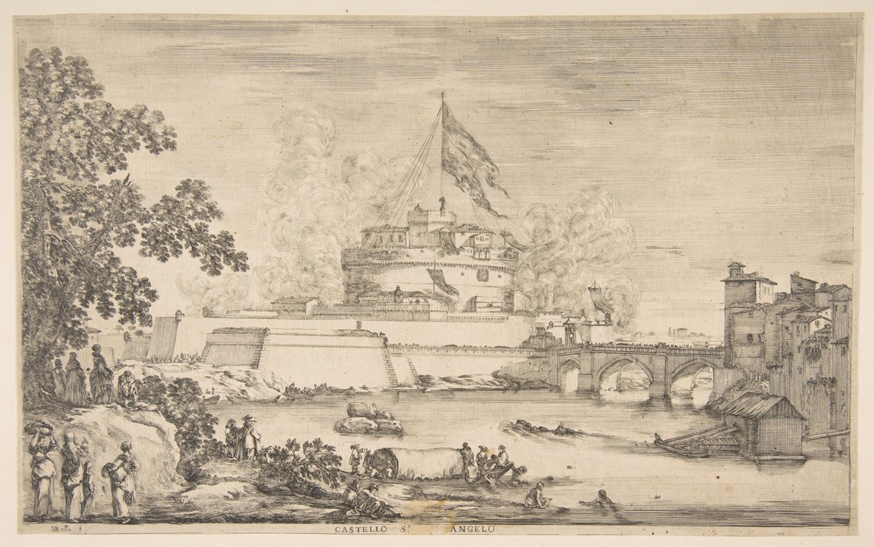 Castel Sant Angelo, ca. 1634. autorstwa Stefano della Bella