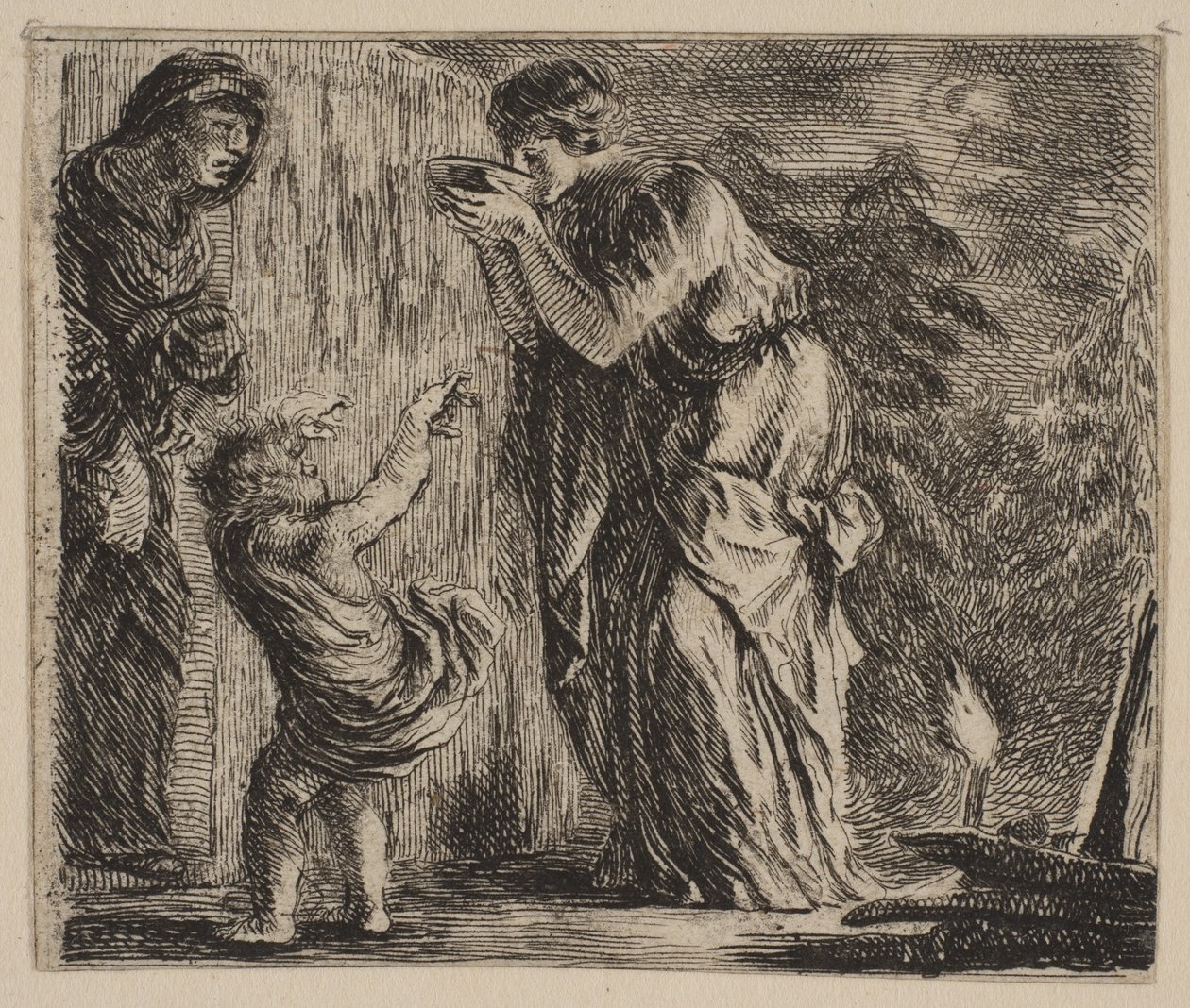 Ceres, z „Gry w mitologię” Jeu de la Mythologie, 1644. autorstwa Stefano della Bella