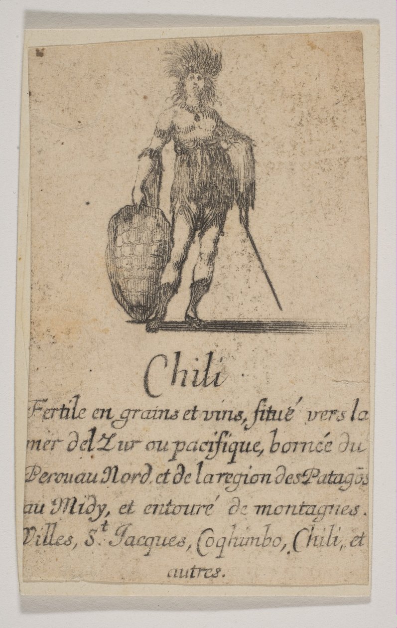 Chile, z Game of Geography Game of Geography, 1644. autorstwa Stefano della Bella