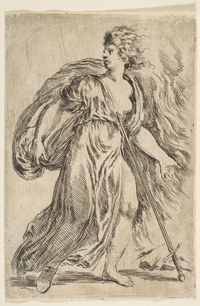 Zabijająca się Dydo, ca. 1660. autorstwa Stefano della Bella