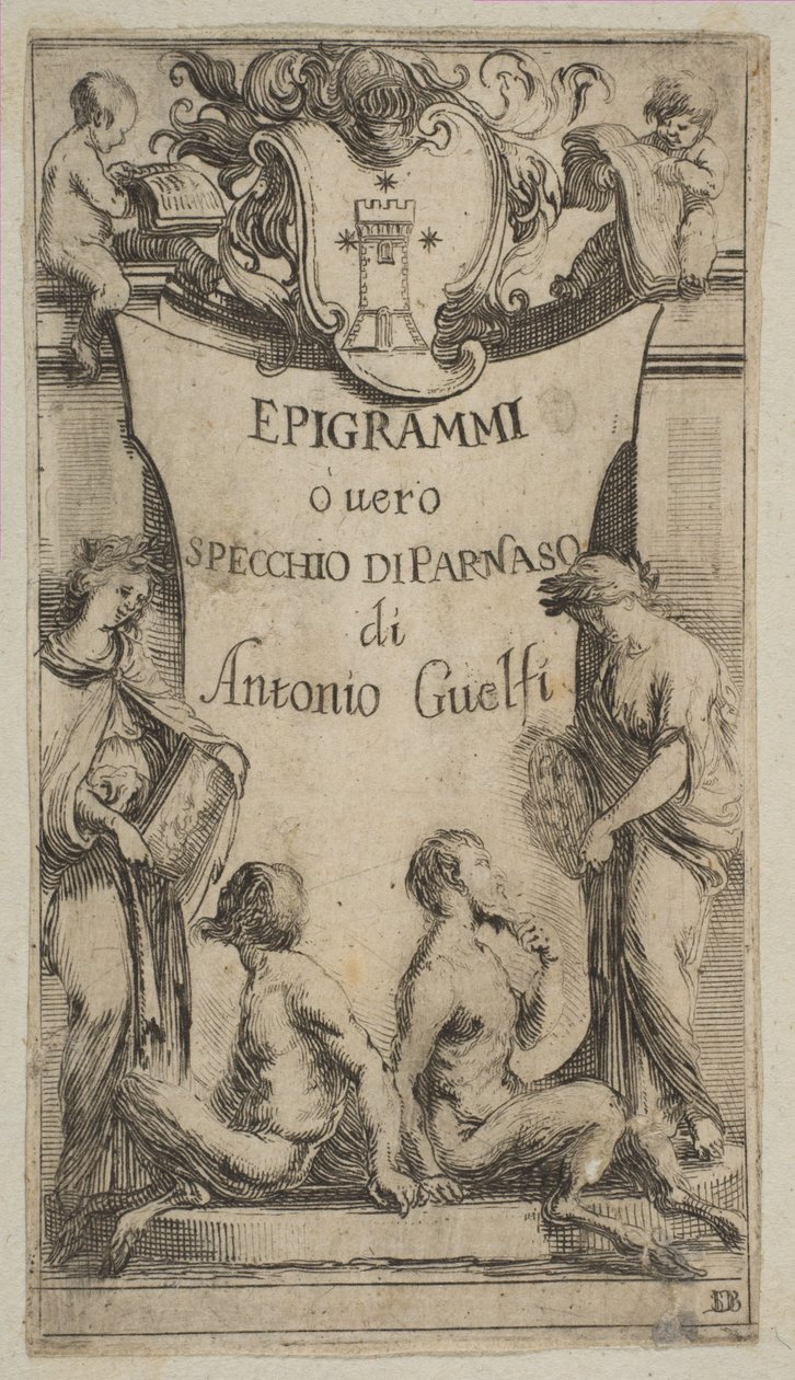 Frontyspis do Epigrammi de Guelfi, ca. 1636. autorstwa Stefano della Bella