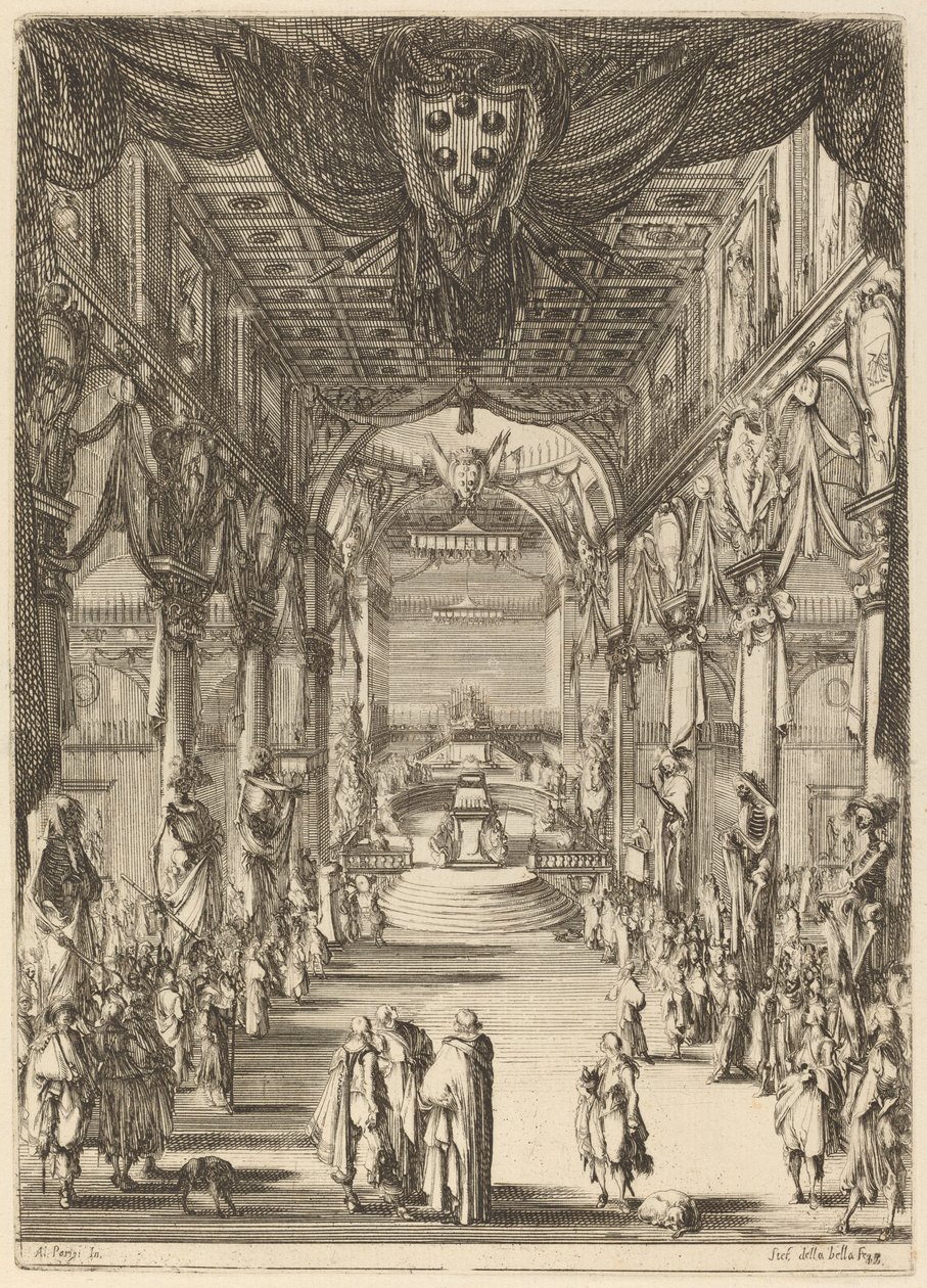Pogrzeb księcia Francesco de Medici autorstwa Stefano della Bella