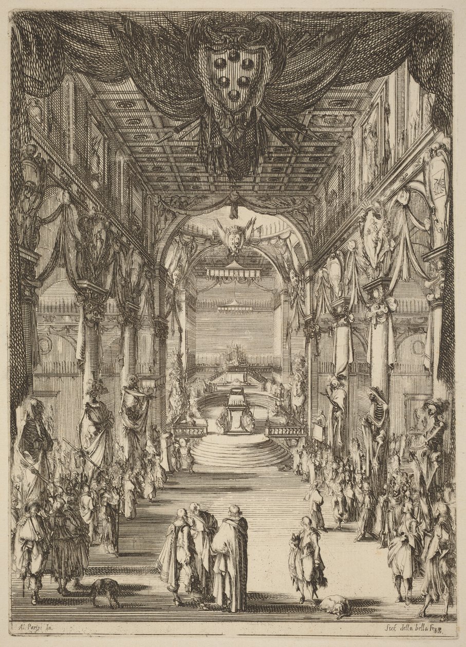 Pogrzeb księcia Francesco de Medici autorstwa Stefano della Bella