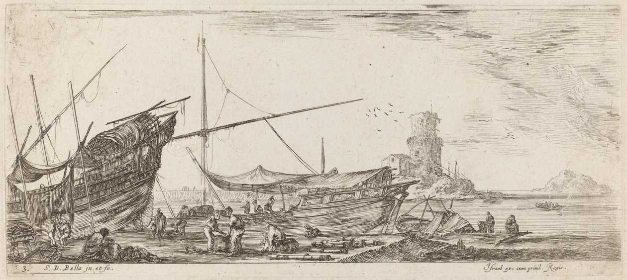Widok na port autorstwa Stefano della Bella