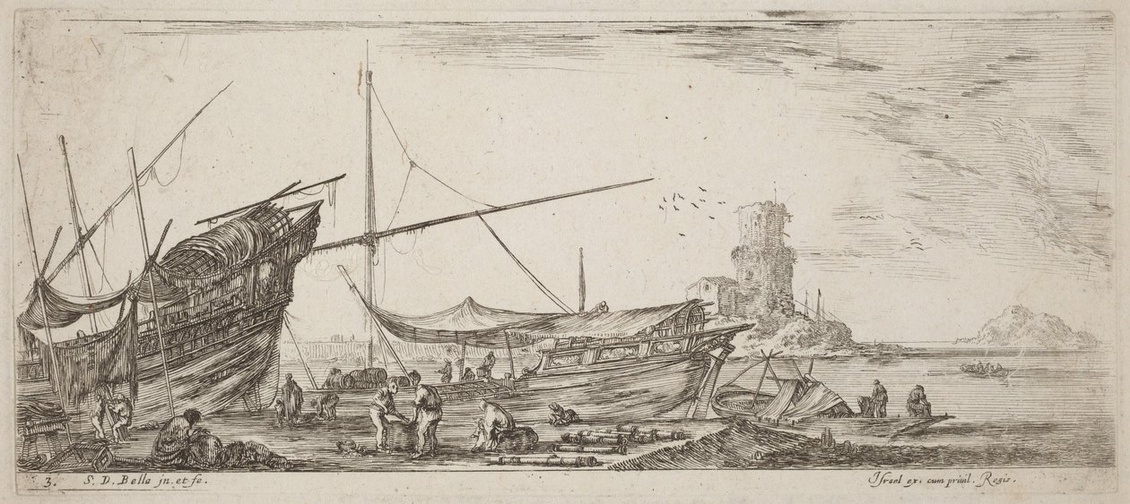Widok na port autorstwa Stefano della Bella