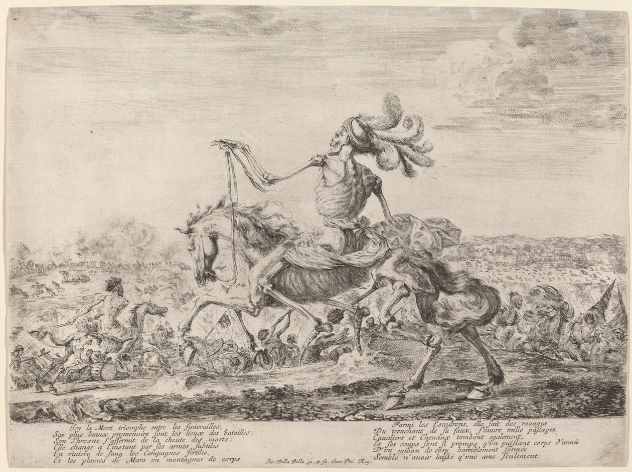 Śmierć na polu bitwy, 1648. autorstwa Stefano della Bella