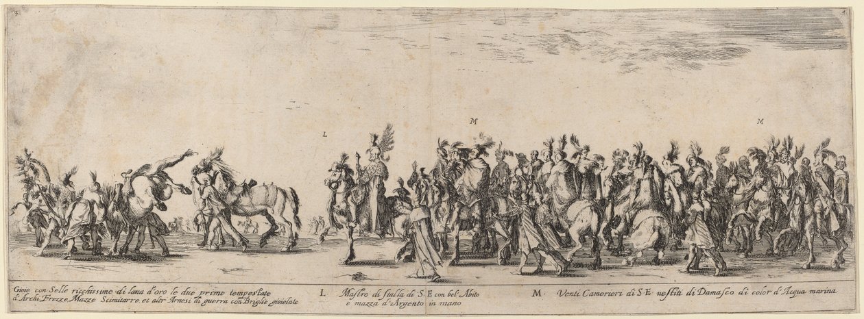 Mistrz Stajni Jego Ekscelencji i Dwudziestu Sług, 1633. autorstwa Stefano della Bella