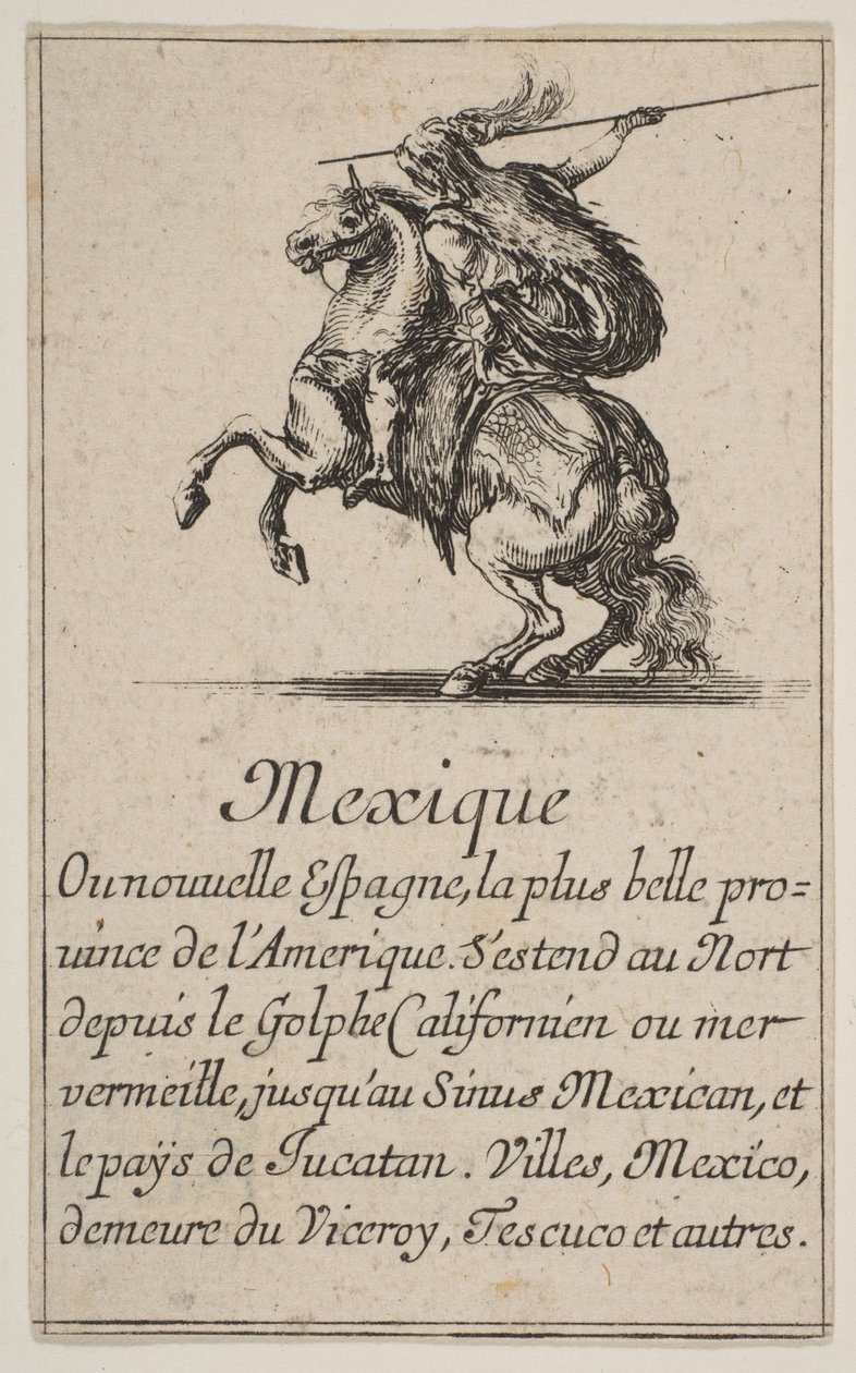 Meksyk, z „Gry w geografii”, gry w geografii, 1644. autorstwa Stefano della Bella