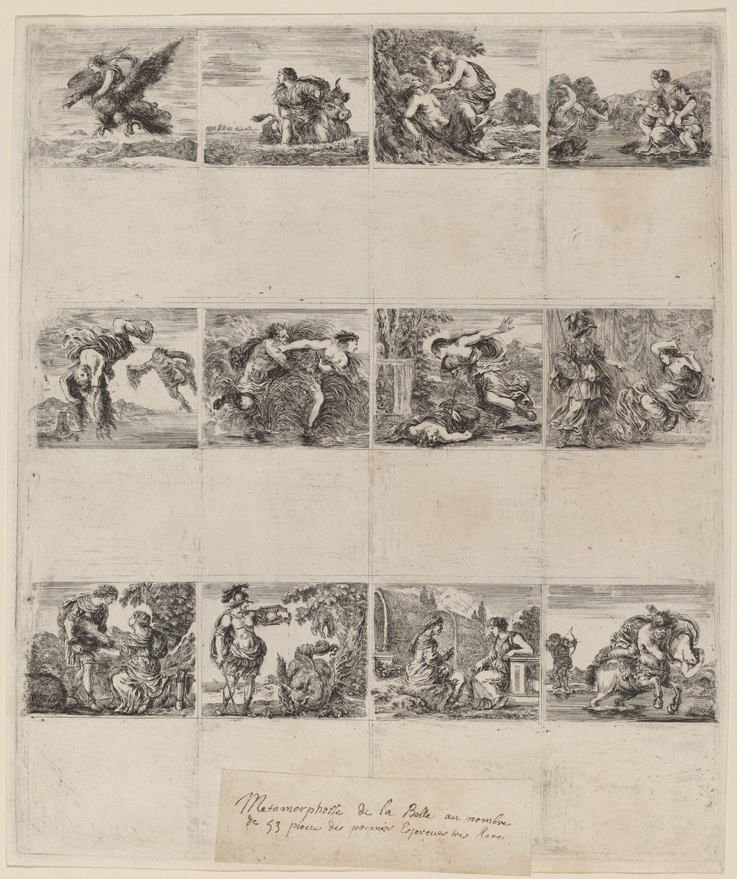 Mitologiczne karty do gry, 1644. autorstwa Stefano della Bella