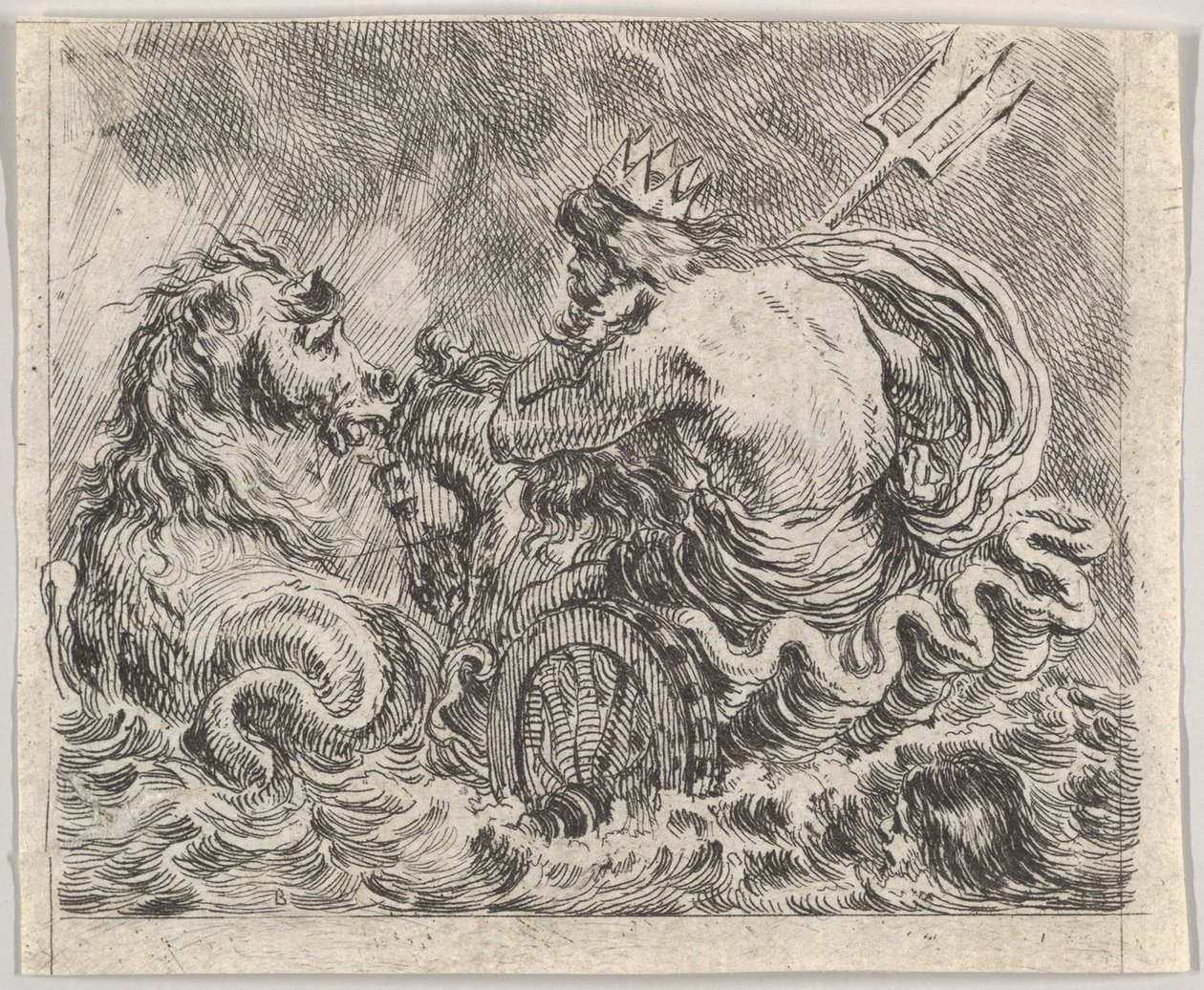 Neptun, z Game of Mythology Game of Mythology, 1644. autorstwa Stefano della Bella