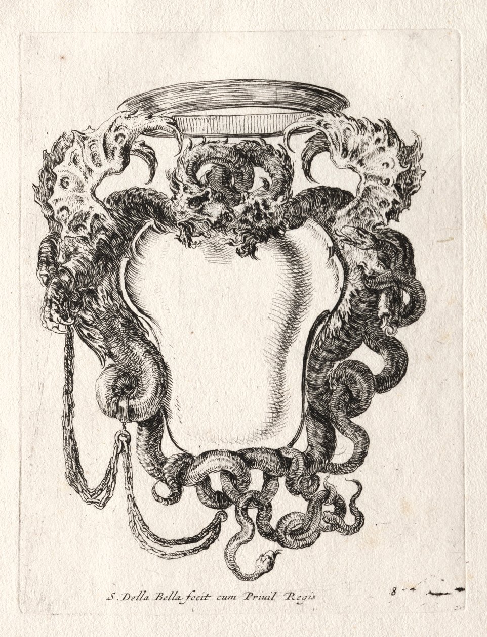 Nowy model kartusza, 1647. autorstwa Stefano della Bella
