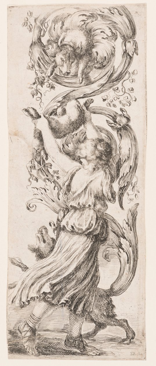 Ozdoby lub groteski (Grotesque Ornament) autorstwa Stefano della Bella