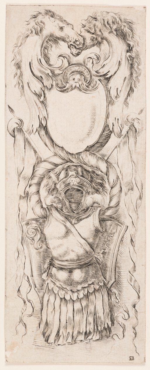 Ornamenty lub groteski (Grotesque Ornament) autorstwa Stefano della Bella