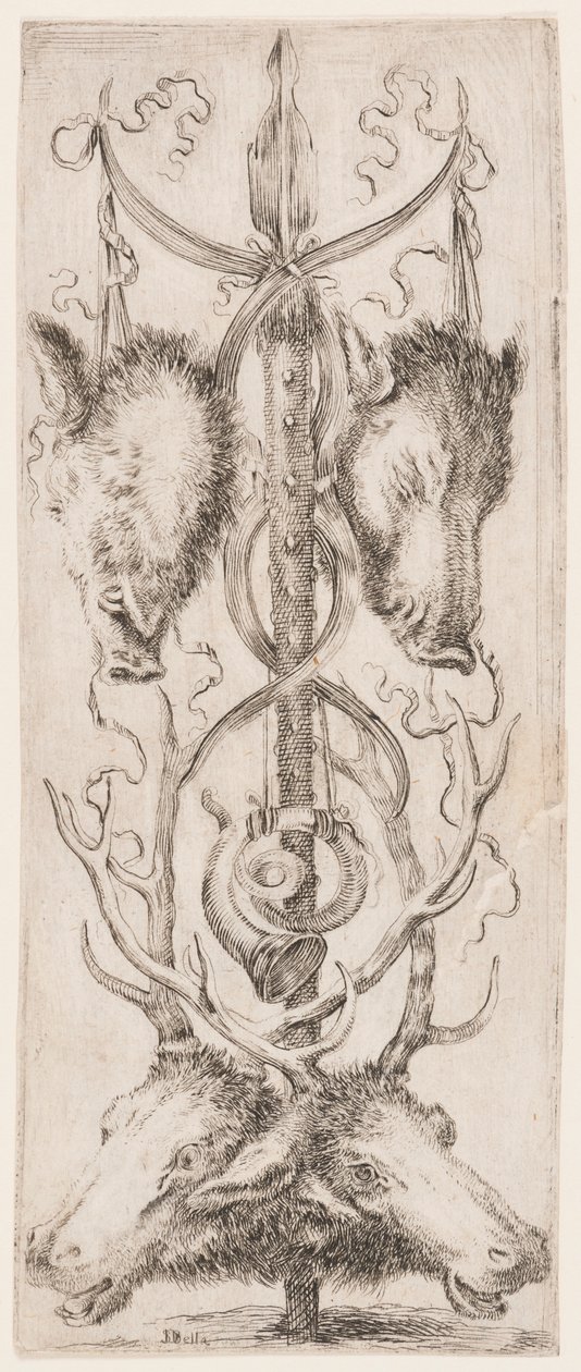 Ornamenty lub groteski (Grotesque Ornament) autorstwa Stefano della Bella