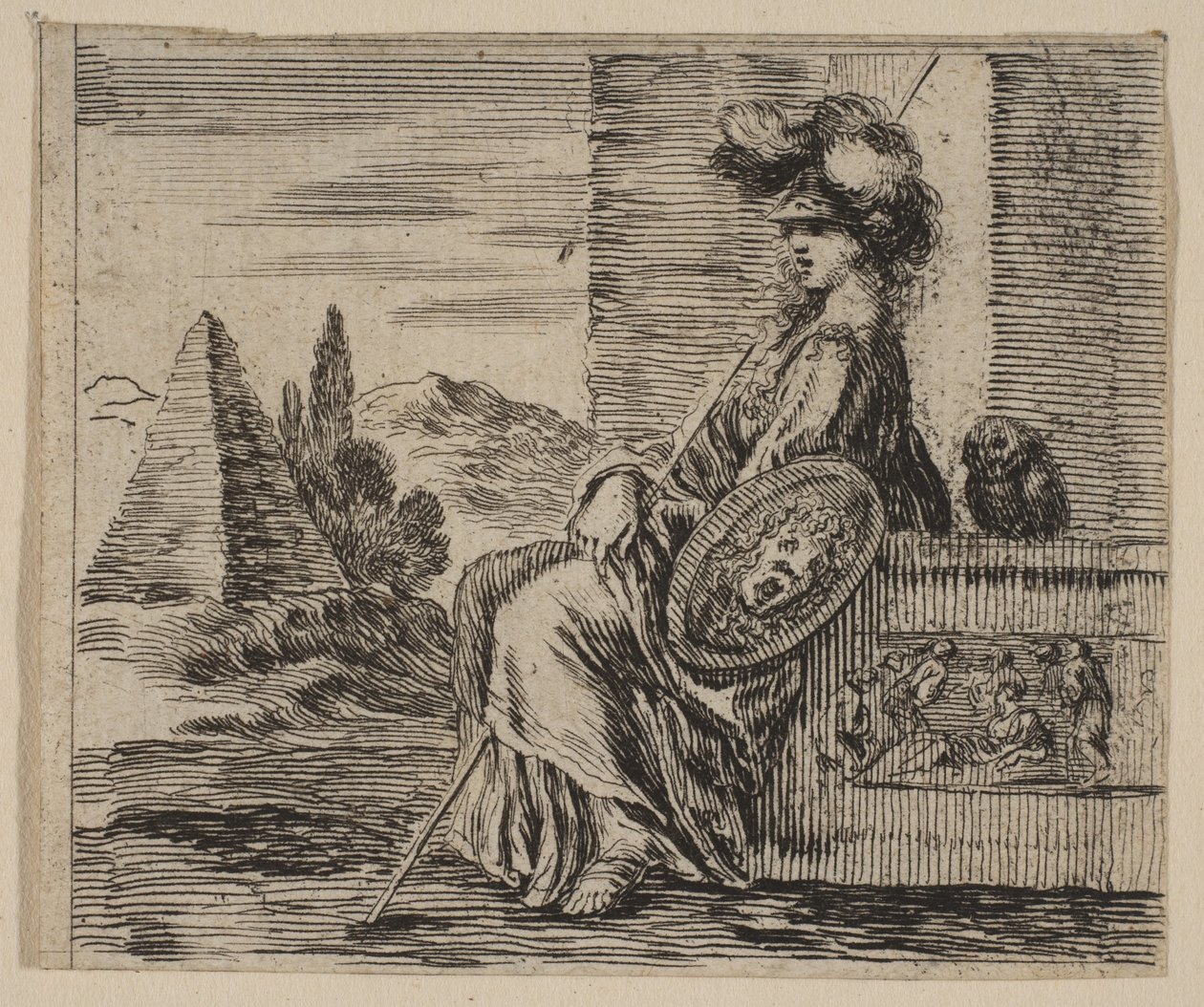 Pallas, z Game of Mythology Game of Mythology, 1644. autorstwa Stefano della Bella