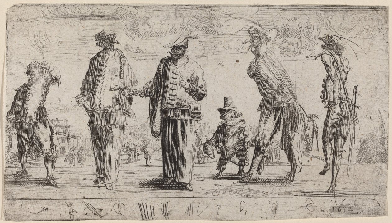 Pantalony, 1632. autorstwa Stefano della Bella