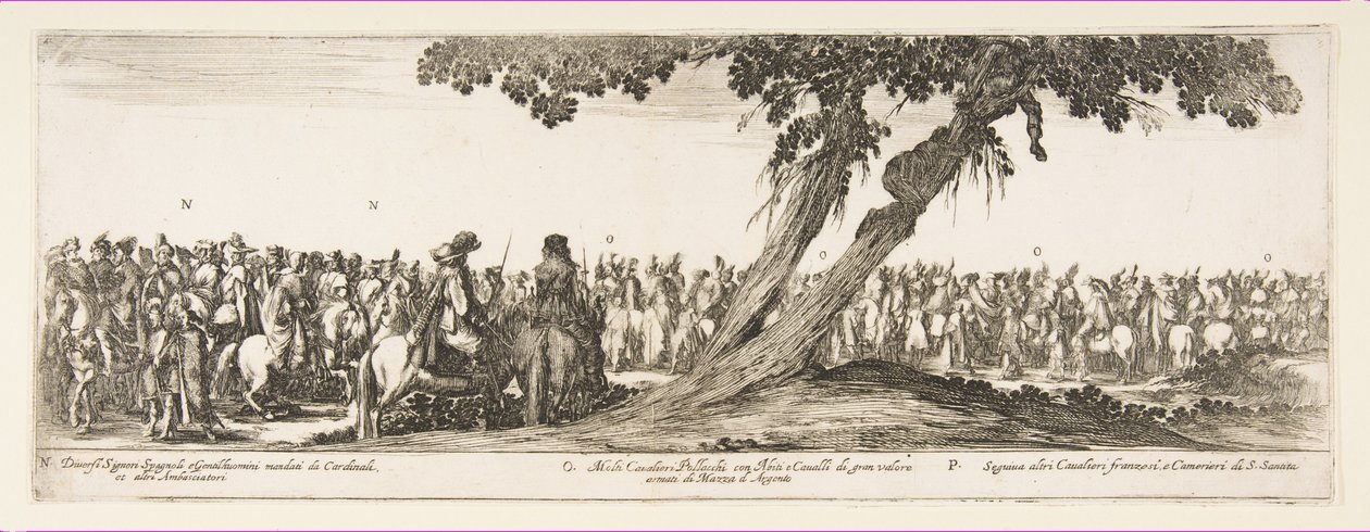 Część Wjazdu Poselstwa Polskiego NP, 1633. autorstwa Stefano della Bella
