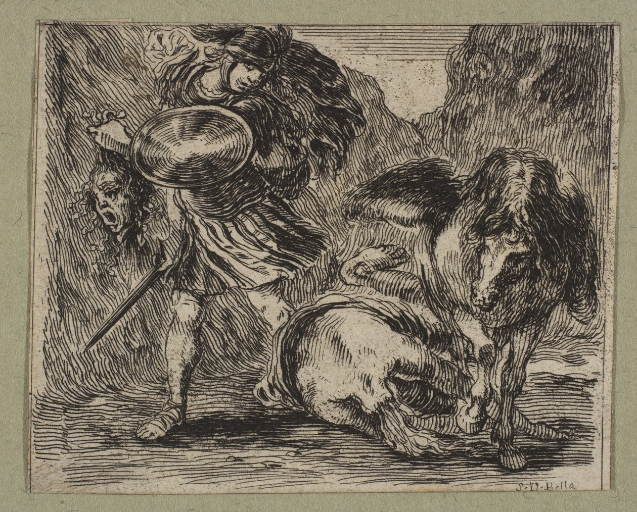 Perseusz i Meduza, 1644. autorstwa Stefano della Bella