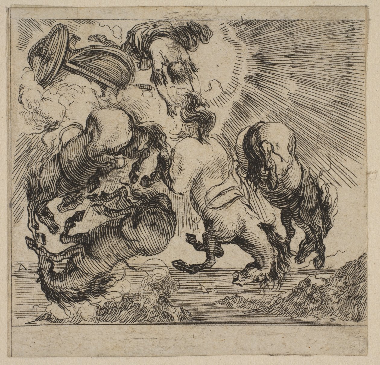 Phaeton, z Game of Mythology Game of Mythology, 1644. autorstwa Stefano della Bella