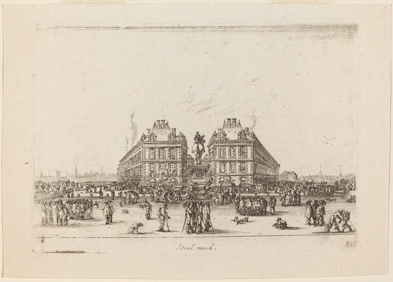 Place Dauphine autorstwa Stefano della Bella