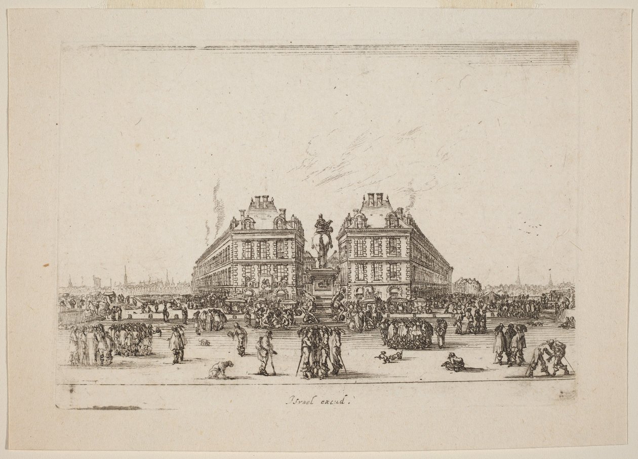 Place Dauphine autorstwa Stefano della Bella