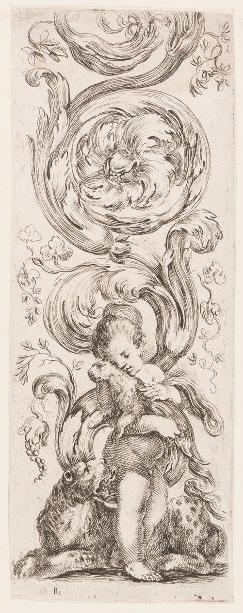 Talerz z serii Ornamenti o grottesche (Ornamenty lub Groteski) autorstwa Stefano della Bella