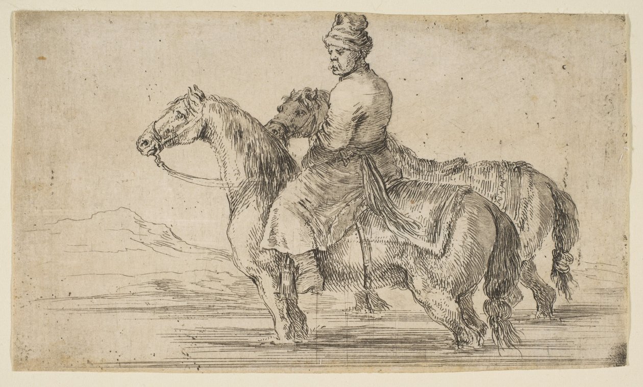 Polskie Konie Kąpielowe Pana Młodego, ca. 1662. autorstwa Stefano della Bella