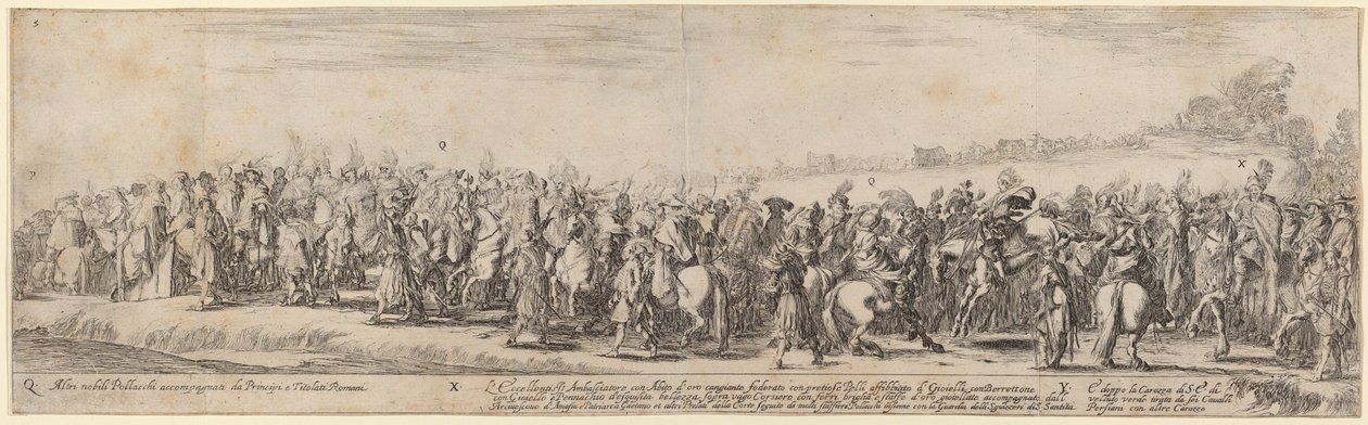 Szlachta polska, Jego Ekscelencja Ambasador i Jego Powóz, 1633. autorstwa Stefano della Bella