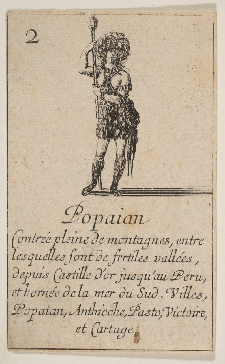 Popayan, z „Gry w geografii” Gra w geografię, 1644. autorstwa Stefano della Bella