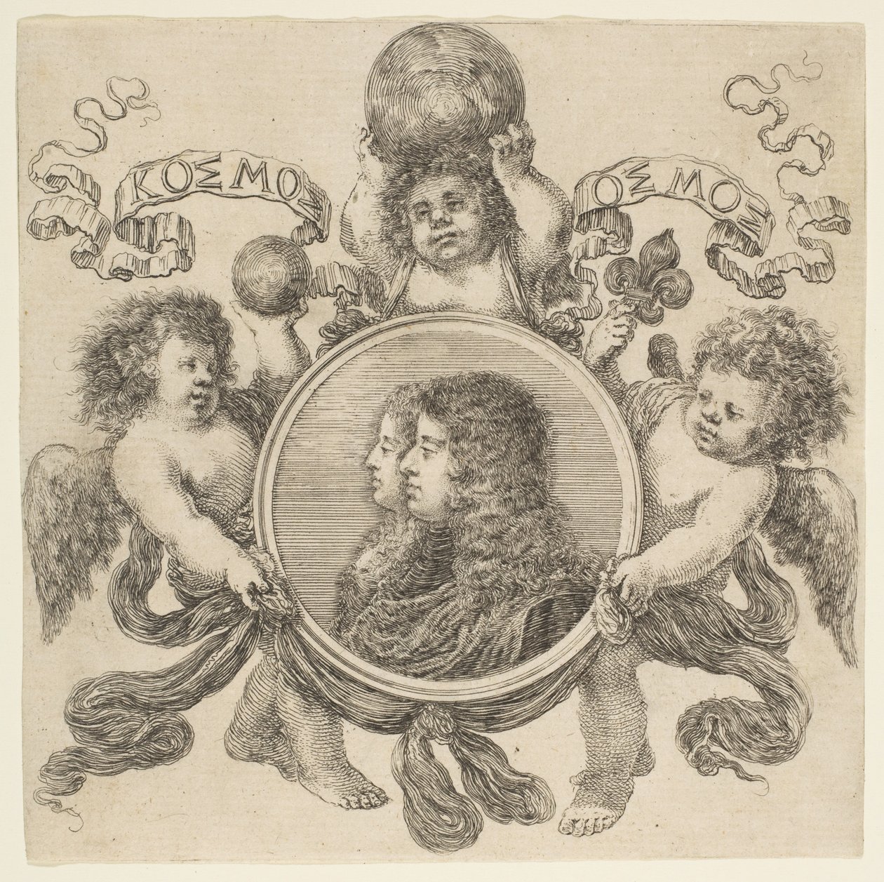 Portret Cosimo de Medici i Marguerite Louise dOrleans, jego żony, 1661. autorstwa Stefano della Bella